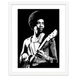 Stanley Clarke American Bassist in Grayscale thumbnail