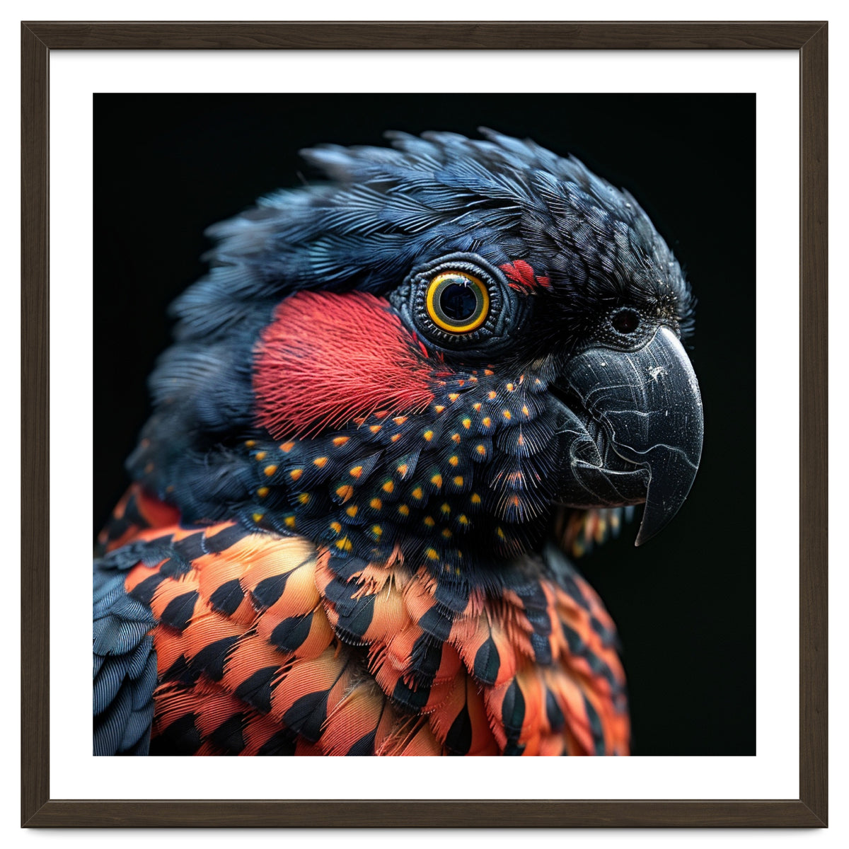 Close Up Portrait Of A Colorful Exotic Parrot