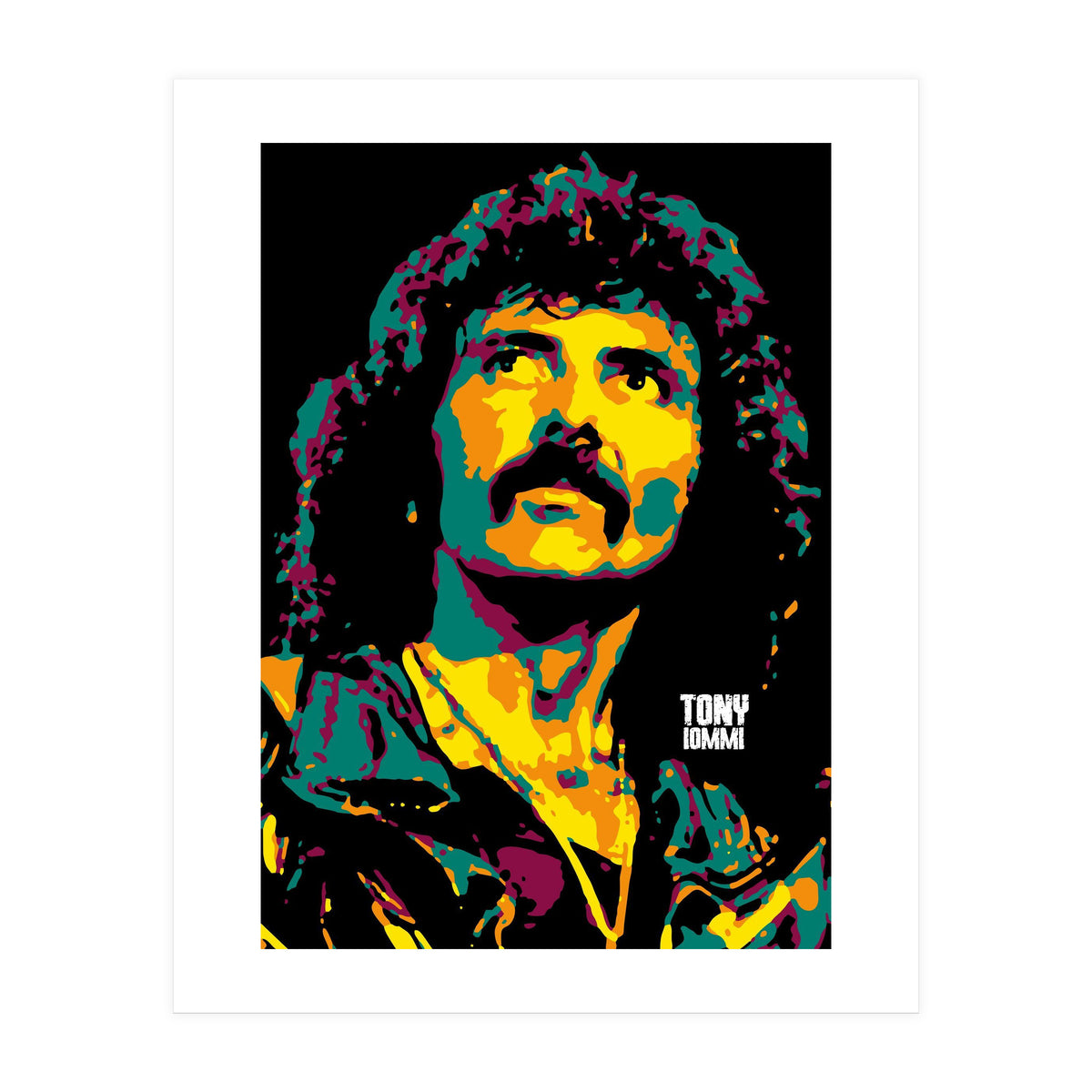Tony Iommi Portrait Pop Art (Print Only)