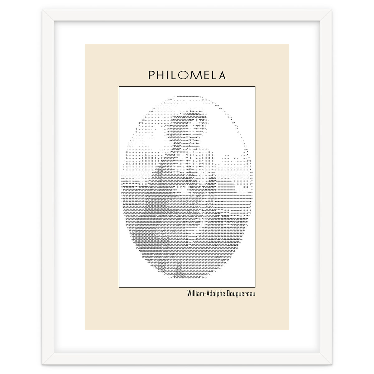 Philomela – William Adolphe Bouguereau (1861) – Ascii Art