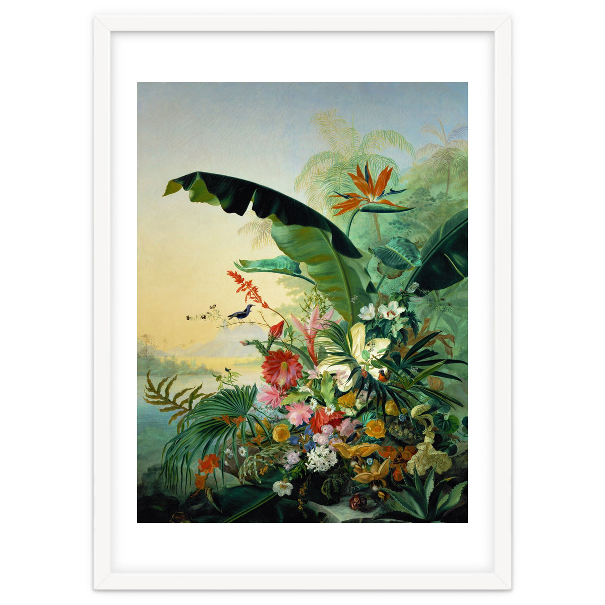 Fleurs exotique, 1836 Exotic flowers from tropical countries. Canvas, 162 x 121 cm.