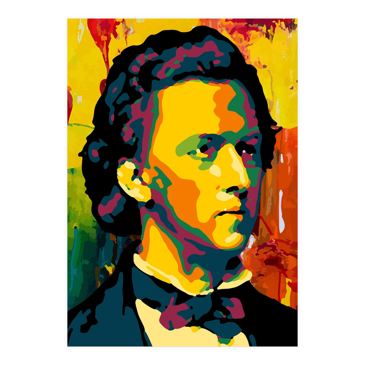 Frederic Chopin Abstract Art (Print Only)
