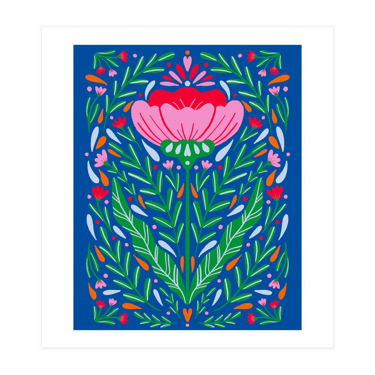 Bold Symmetrical Floral  (Print Only)