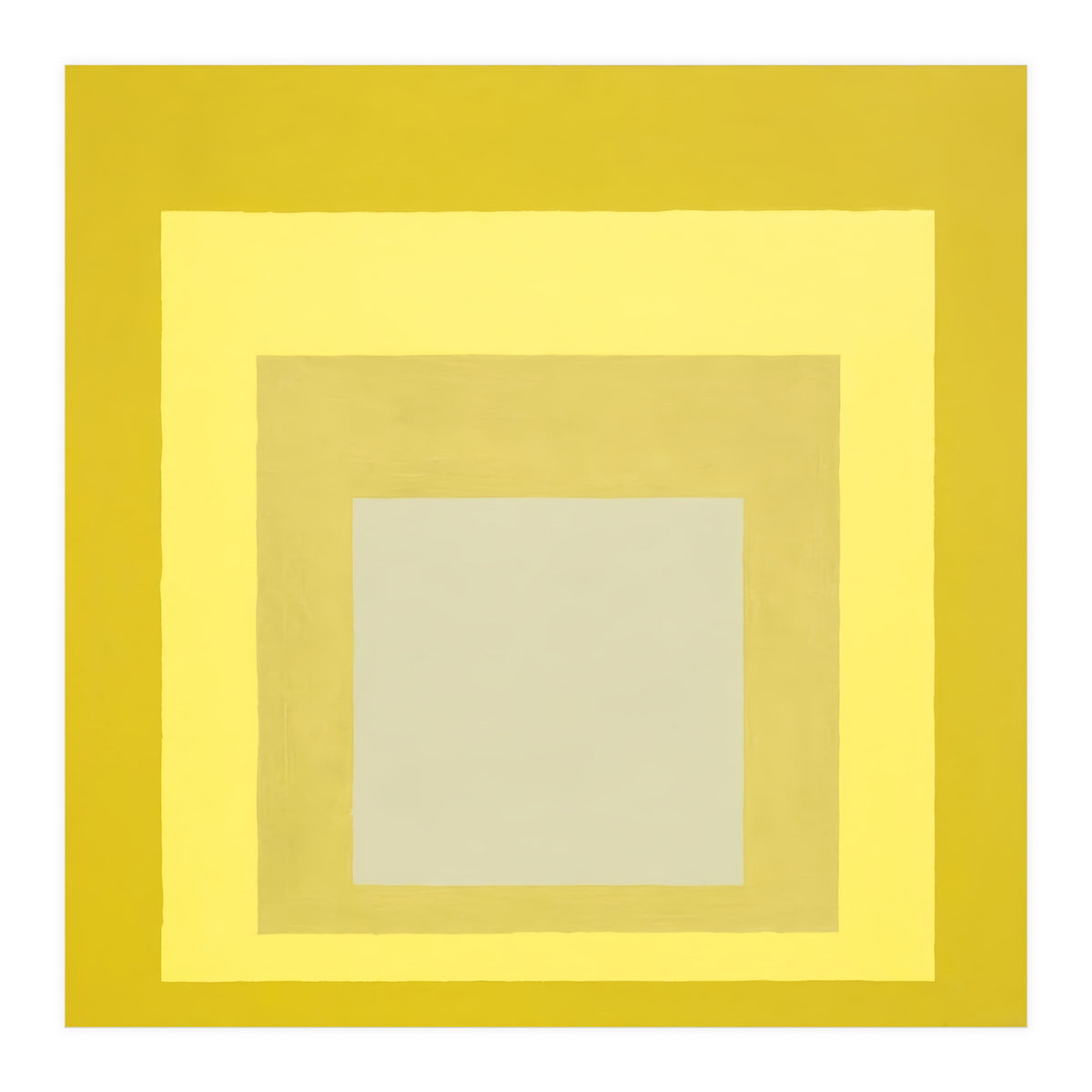 JOSEF ALBERS - HOMAGE TO THE SQUARE YELLOW WHITE (Print Only)
