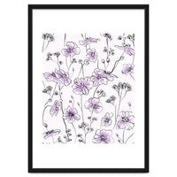 Wild Roses Floral Pattern - Purple