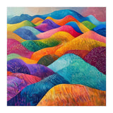 Vibrant Rainbow Rolling Hills Landscape (Print Only) thumbnail