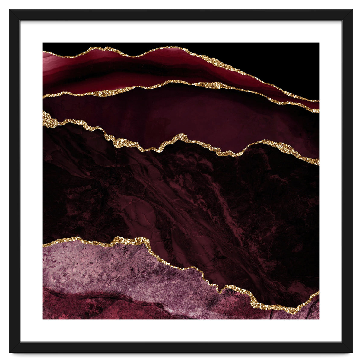 Burgundy & Gold Agate Texture 02