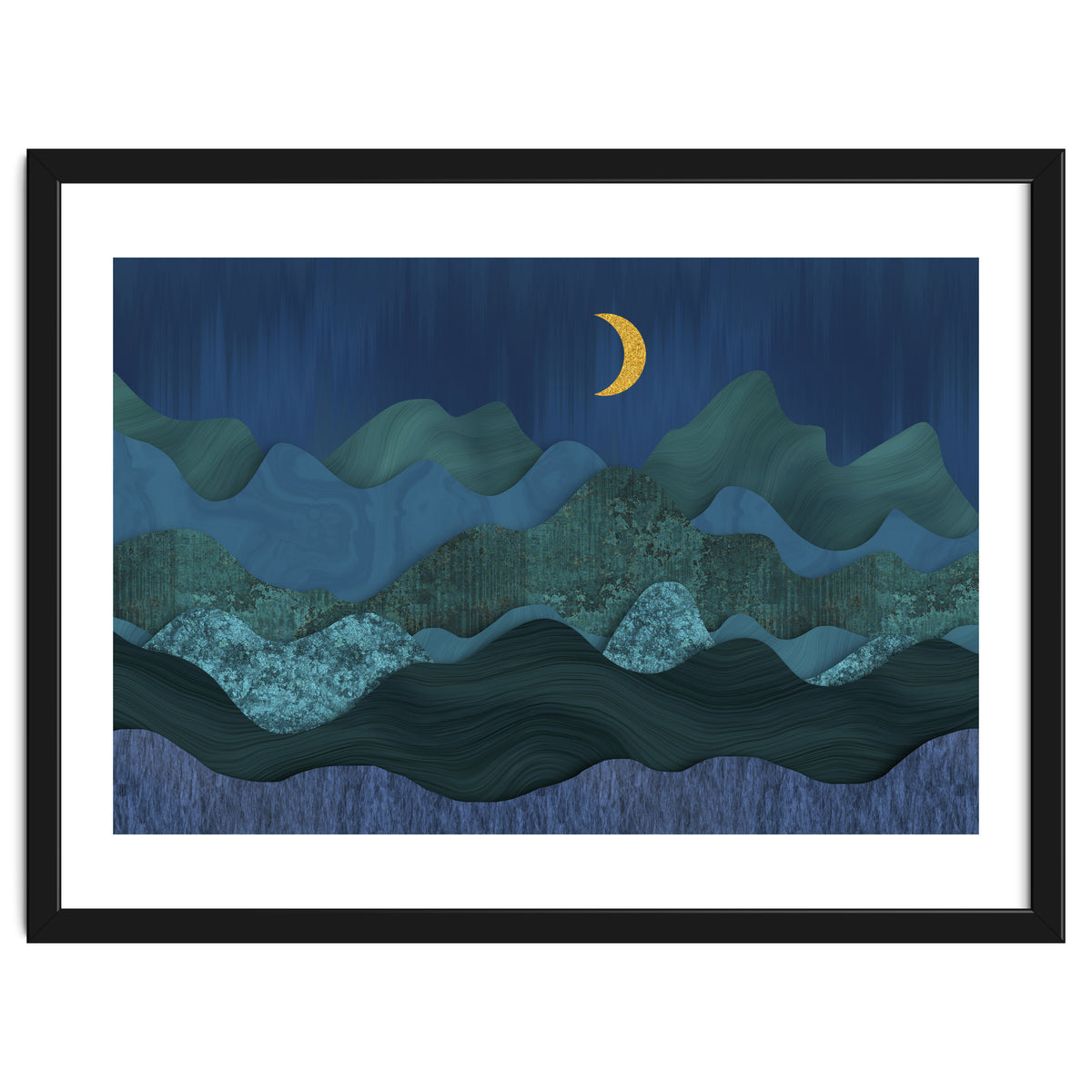 Abstract Landscape Moody Moonrise