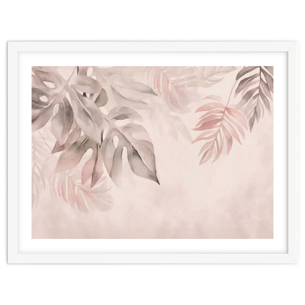 Gentle Leaf Tropical Whispers Watercolor Blush
