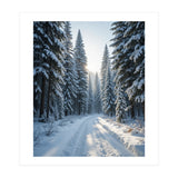 Serene Winter Wonderland Forest Road (Print Only) thumbnail