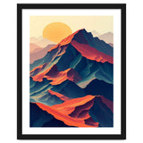 Dramatic Abstract Mountain Sunset Art thumbnail