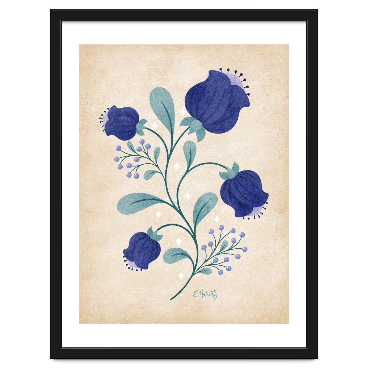 Blue Anemones Print Copy