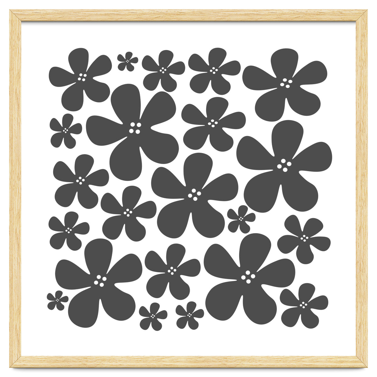 Grey Flowers Pattern