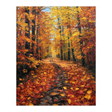 Sun-Drenched Golden Forest Path with Vibrant Autumn Foliage (Print Only) thumbnail