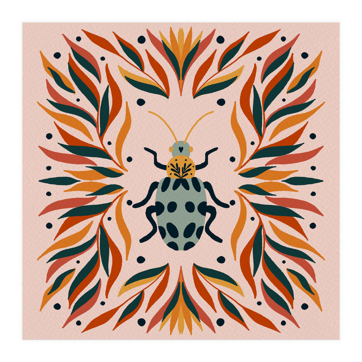 Bug And Leaves  (Print Only)