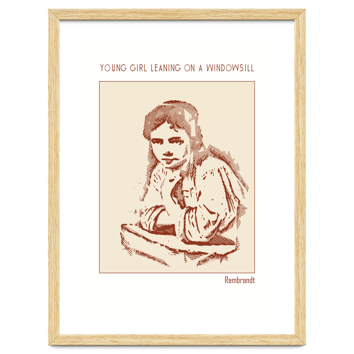 Young Girl Leaning On A Windowsill – Rembrandt Harmenszoon Van Rijn