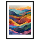 Jewel-Toned Abstract Mountain Landscape Wall Art thumbnail