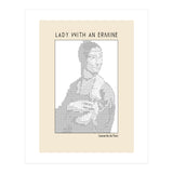 Lady With An Ermine – Leonardo Da Vinci Ascii Art (Print Only) thumbnail