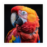 Scarlet Macaw Parrot Close Up Portrait Vivid Colors (Print Only) thumbnail