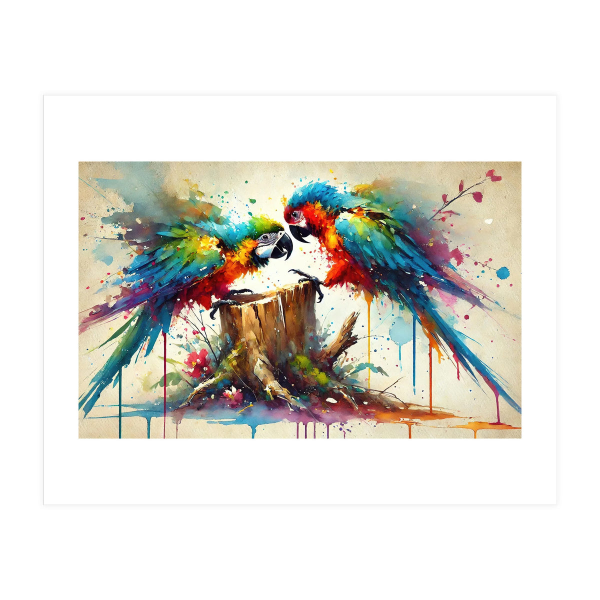 Tropical Macaw Pair (Print Only)