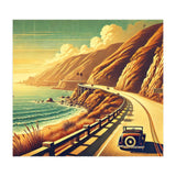 Vintage Coastal Road Journey Poster (Print Only) thumbnail