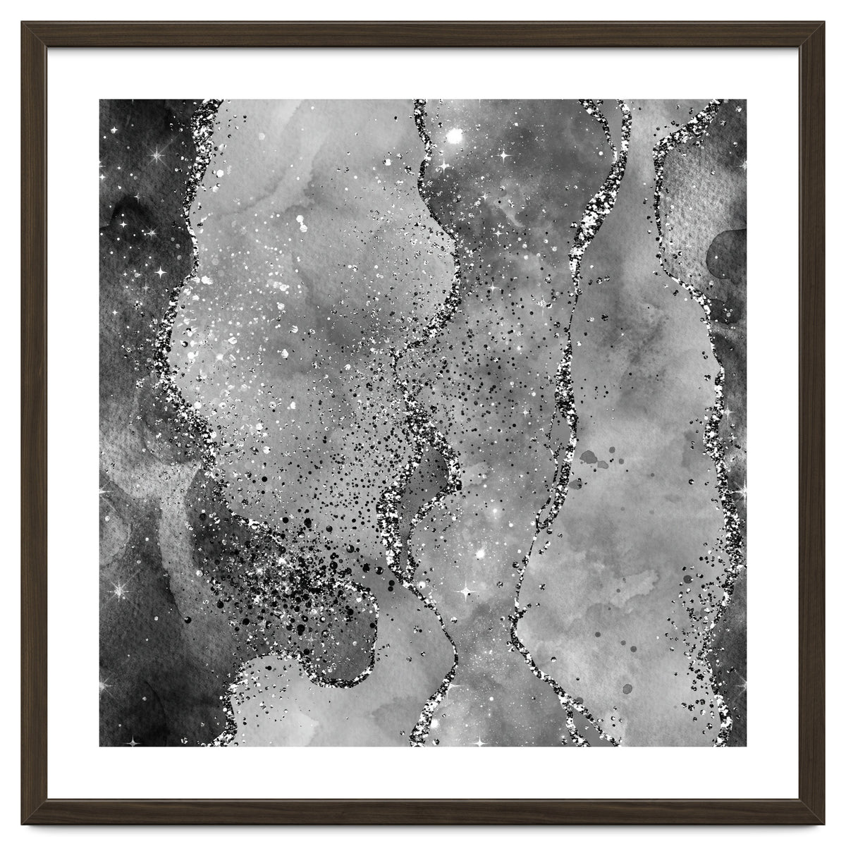 Black Glitter Agate Texture 02