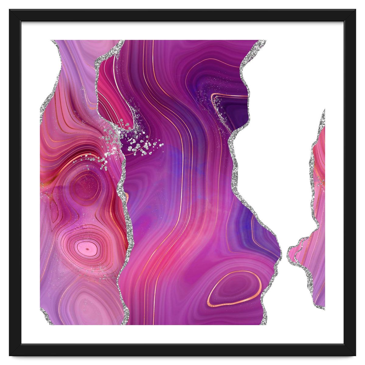 Magenta & Silver Agate Texture 05