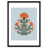 Symmetrical floral bouquet - orange and green thumbnail