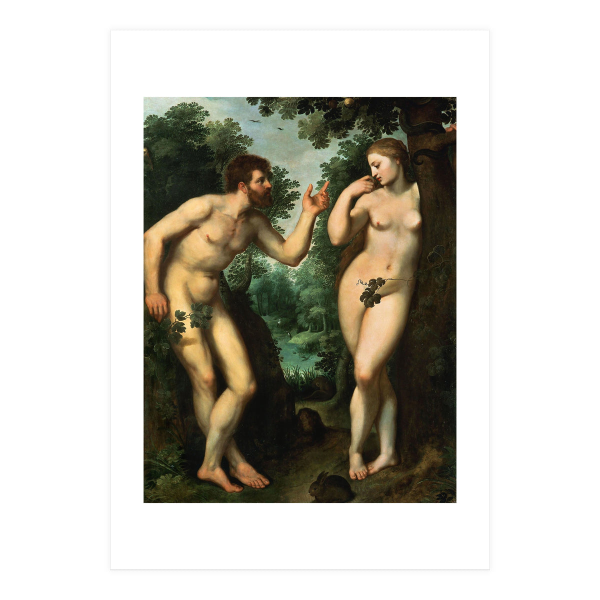 Peter Paul Rubens / 'Adam and Eve', c. 1597, Oil on panel, 180 x 158 cm. Pieter Paul Rubens. (Print Only)