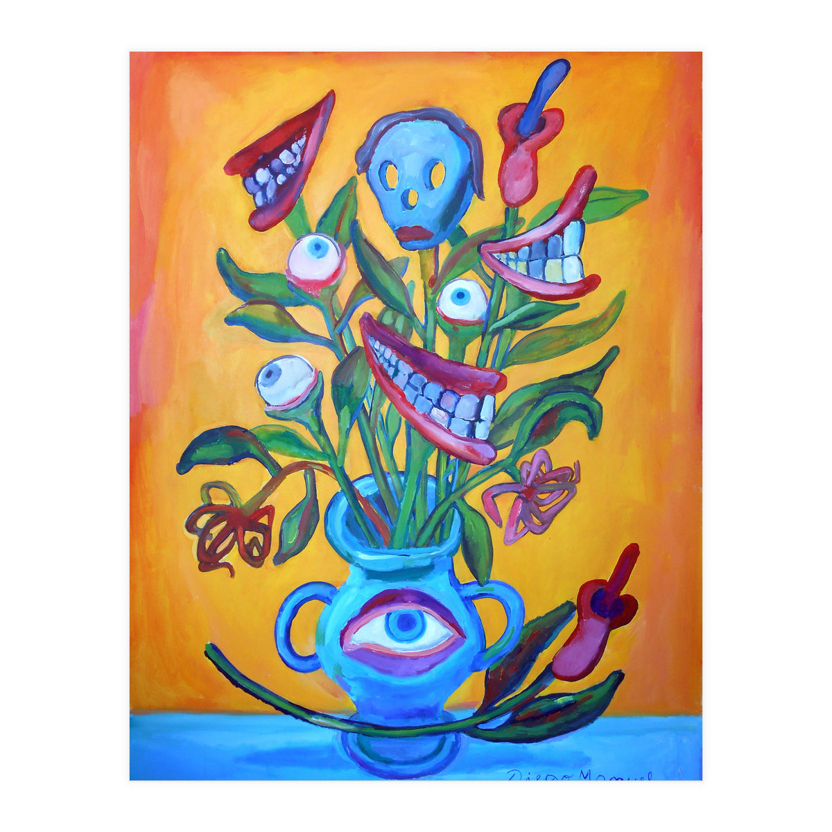 Naturaleza Muerta Y Calavera (Print Only)