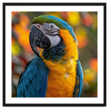 Blue And Gold Macaw Parrot Close Up Portrait thumbnail