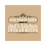 Love Served Daily Dad's Kitchen Open 24 Hours  (Print Only) thumbnail