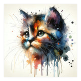 Colorful Kitten Portrait (Print Only) thumbnail