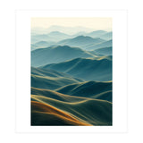 Minimalist Misty Mountain Landscape Wall Art (Print Only) thumbnail