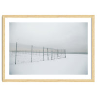 Fence in the Winter seascape