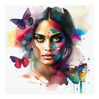 Butterfly Bloom Hindu Portrait (Print Only)