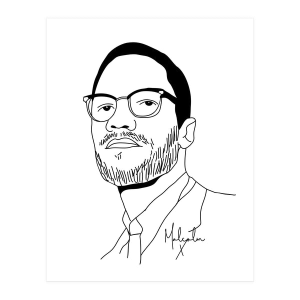 Malcolm X Illustration (Print Only)