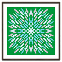 Petal Burst - green, blue, beige