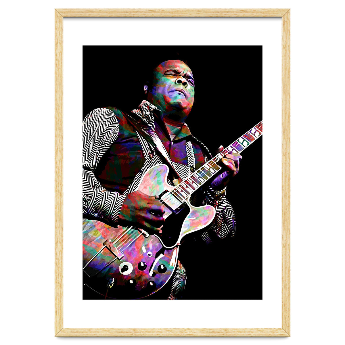 Freddie King American Blues Guitarist Colorful