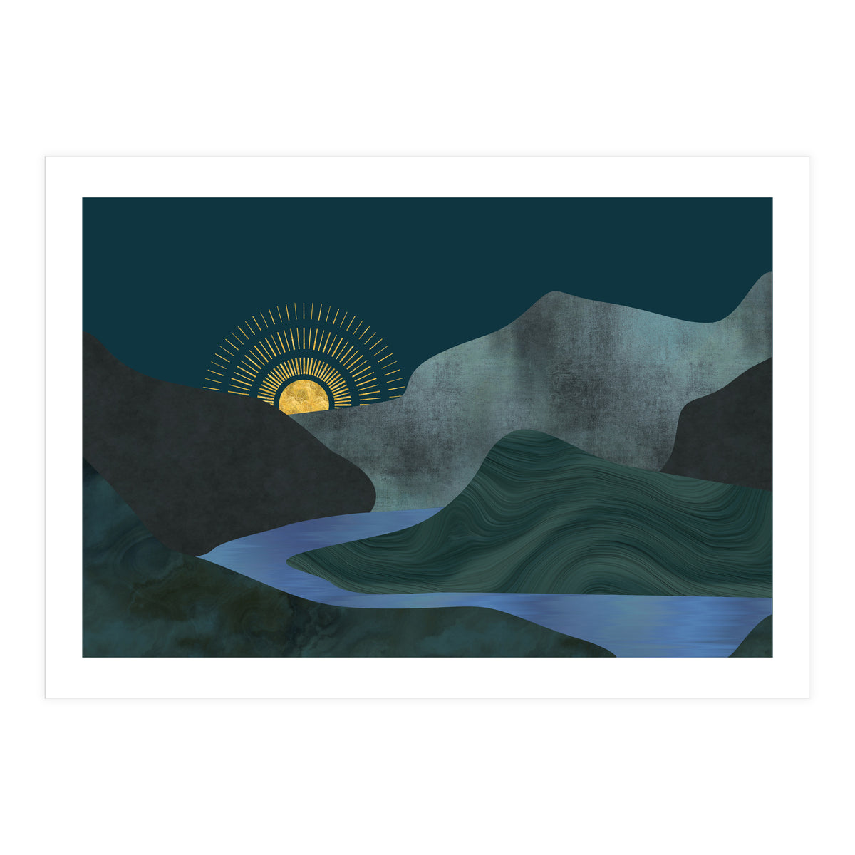 Abstract Landscape Sunrise (Print Only)