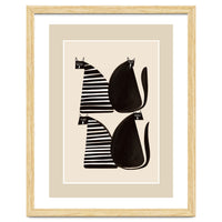 Minimalist Cats In Black And White