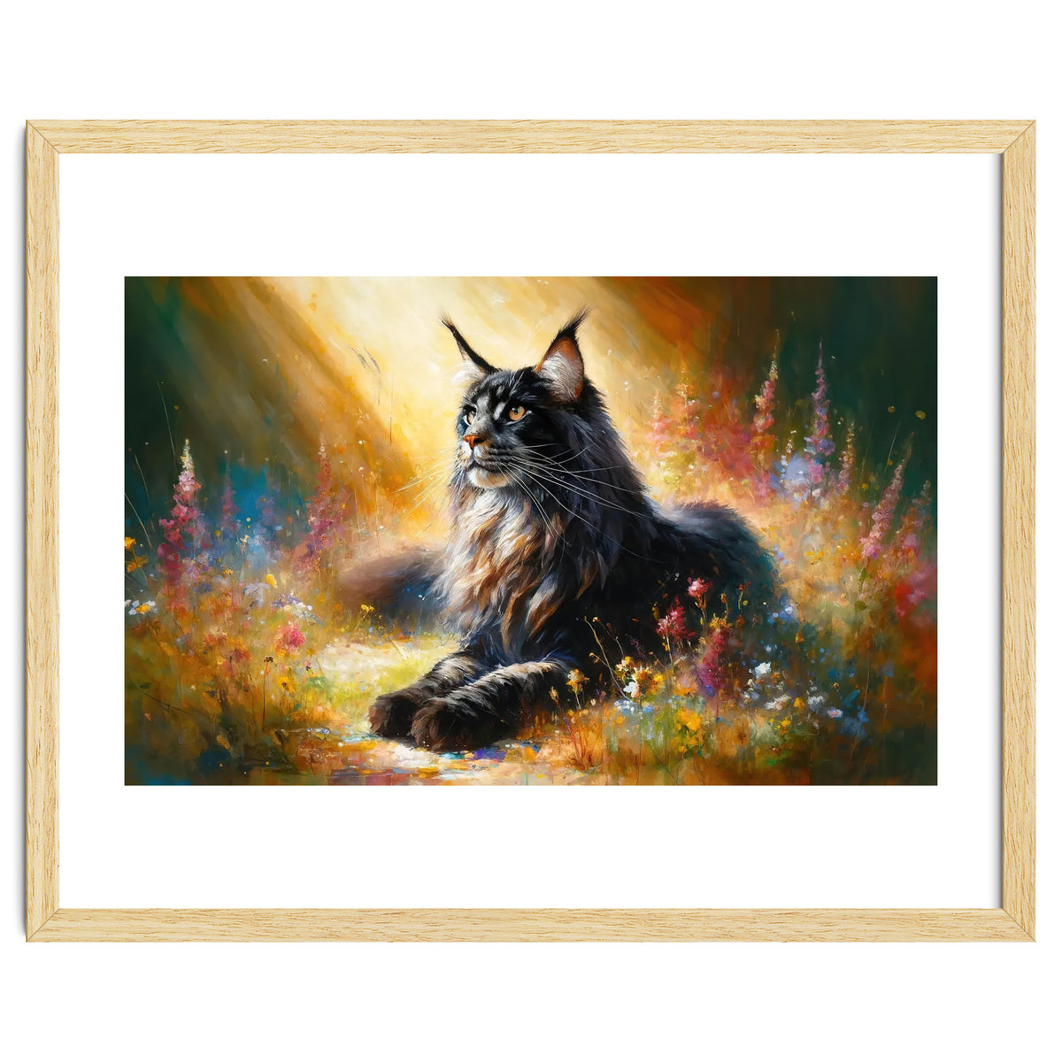 Majestic Lynx In Blooming Meadow