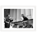Conductor Herbert von Karajan rehearsing with Nathan Milstein in Lucerne, Switzerland. Lucerne,1957. thumbnail