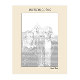 American Gothic – Grant Wood (ascii Art) (Print Only) thumbnail