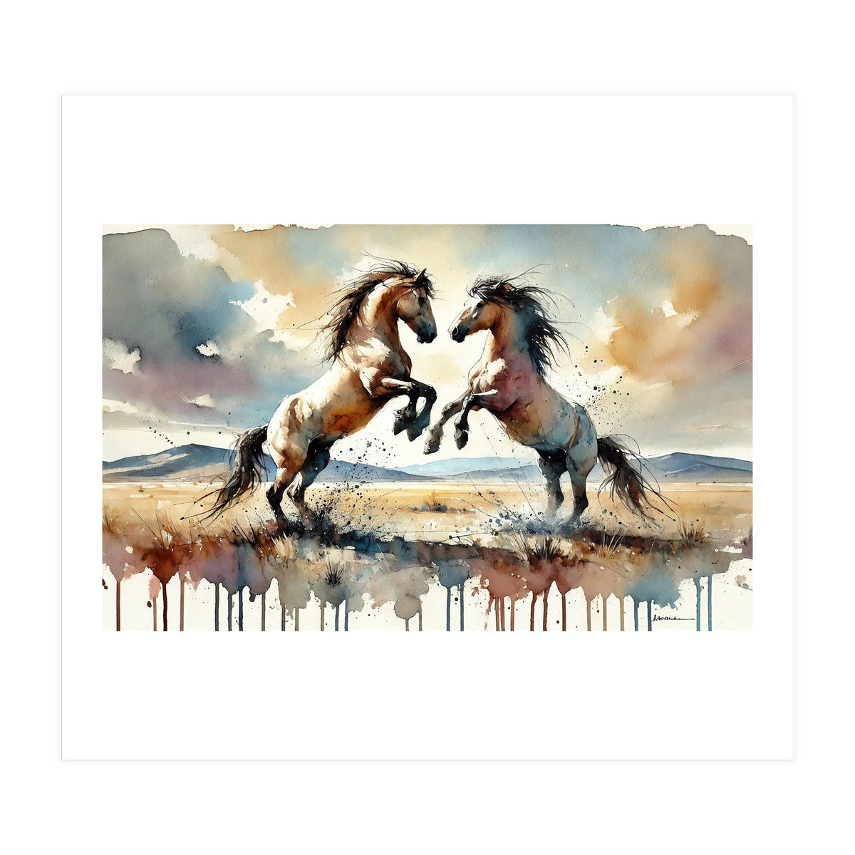 Rearing Horses (Print Only)