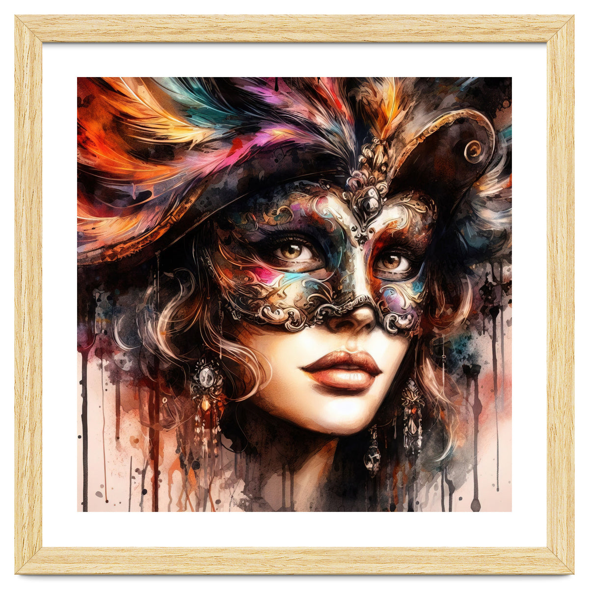 Watercolor Carnival Woman #6