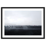 Tourists on the black sand beach - Iceland thumbnail