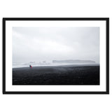 Family walking on the black sand beach - Iceland thumbnail