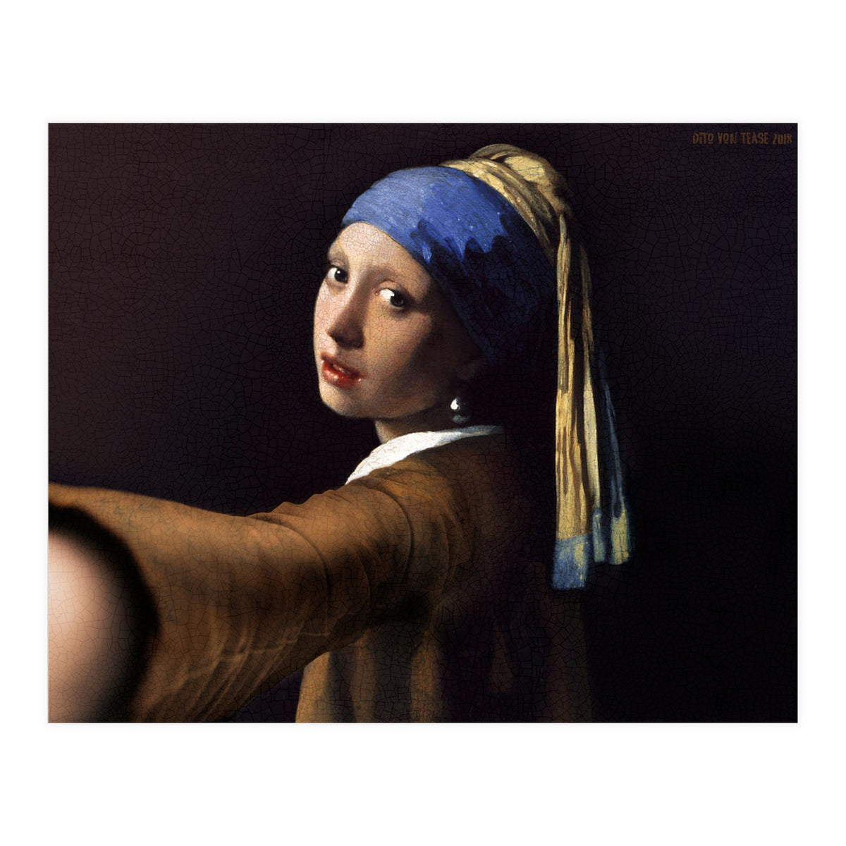Girl With A Pearl Earring - Vermeer - Selfie (Print Only)