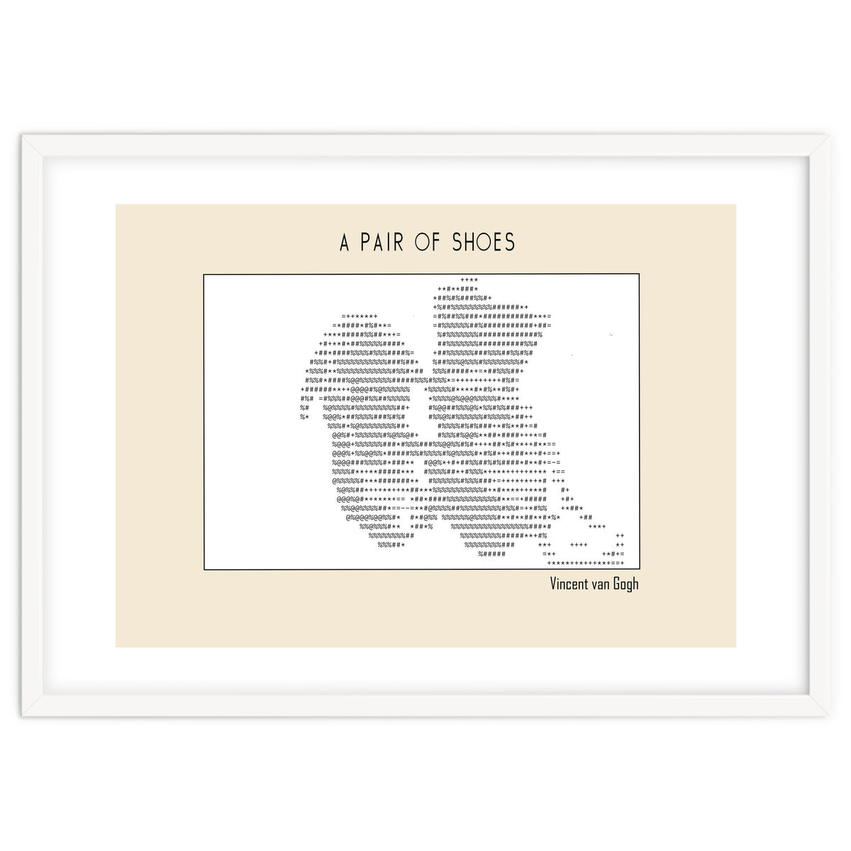 a pair of shoes (1886) – Vincent van Gogh(ascii art)